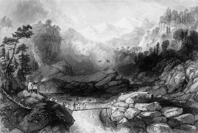 「サンガの横を渡る、ジャンムヌーツリー近く」、1838 年。 作： George Francis White
