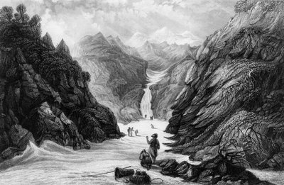 「ジュムナ川の源流」、1838 年。 作： George Francis White