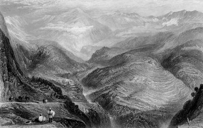 「ジュベラ近くの眺め」、1838年。 作： George Francis White