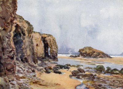 Perranporth（カラーリトグラフ 作： George Franck Nicholls