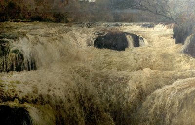 サーモンリープ、セナースフォールズ、カーディガンシャー、ウェールズ、1878 作： George Frank Miles