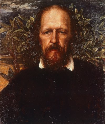 ジョージ・フレデリック・ワッツ（1817-1904）による「アルフレッド・テニスン（1809-1892）の肖像」。 作： George Frederic Watts