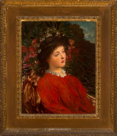 イヴリーン テナントの肖像 (後の F.W.H. マイヤーズ夫人) 1876 年 (キャンバスに油彩) 作： George Frederic Watts
