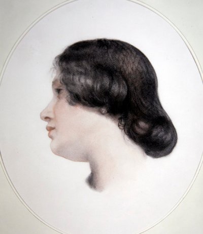 トビー・プリンセップ夫人の肖像、1835年頃（紙にカラー・チョーク） 作： George Frederic Watts