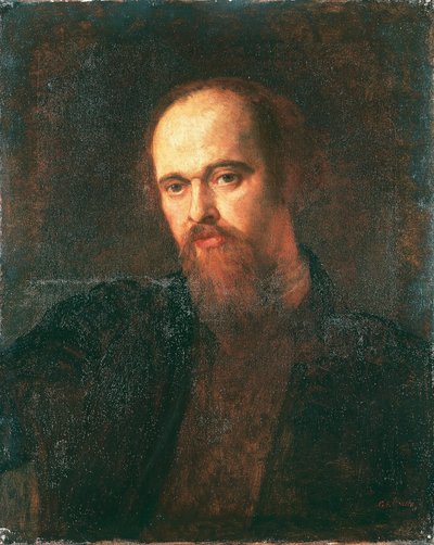 画家ダンテ・ガブリエル・ロセッティの肖像 作： George Frederic Watts