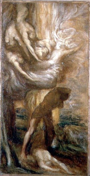 The Curse of Cain (oil on canvas)   1425837   ja       japanese Successfully Translated  Original: Fan Translat: Fan 1310686 ja japanese Successfully Translated Original: Two women figures with fans Translat: Two women figures with fans 1412177 ja japanese 作： George Frederic Watts
