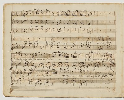 Preggioはソルd "un alma forte、f.6v from" Aditionall [sic] songs for Rinaldo "、c.1717 作： George Frederick Handel