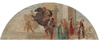 未実行の壁画の構成スケッチ 作： George Frederick Watts