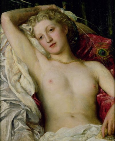 孔雀ファンを持つ少女 作： George Frederick Watts