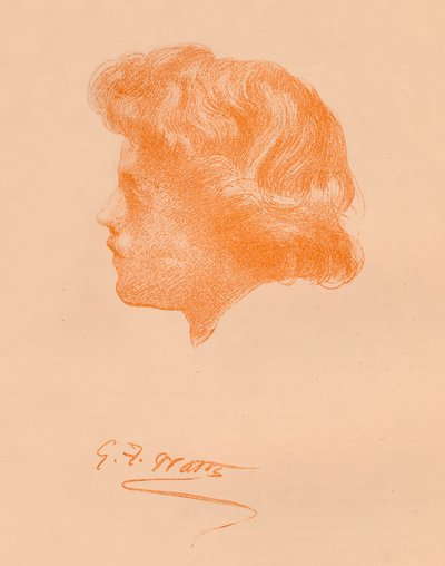 ヘッドスケッチ、c1895、1896 作： George Frederick Watts