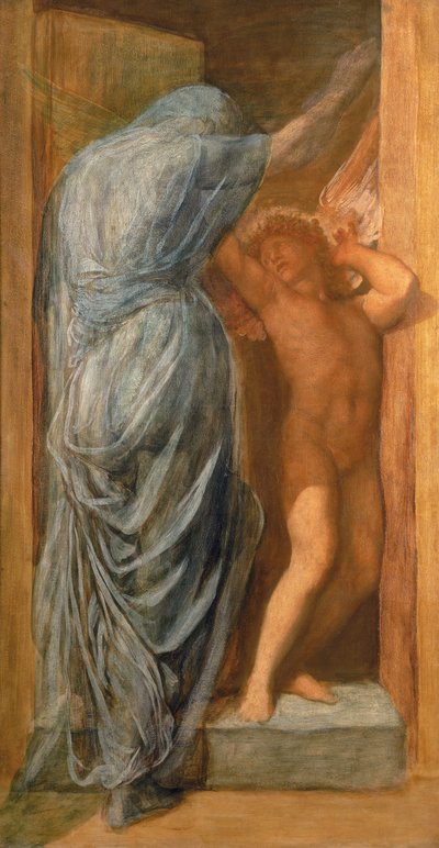 愛と死（パネルに油彩） 作： George Frederick Watts