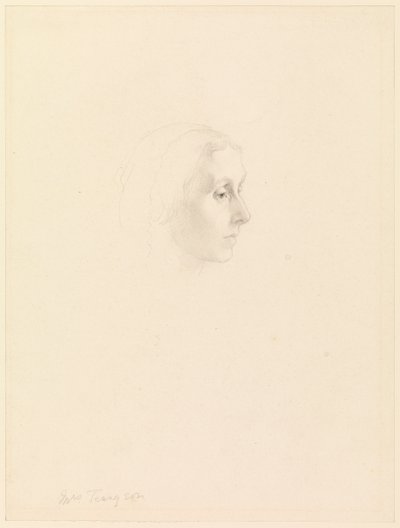 エミリー・テニスンの肖像画のための研究、1862 作： George Frederick Watts