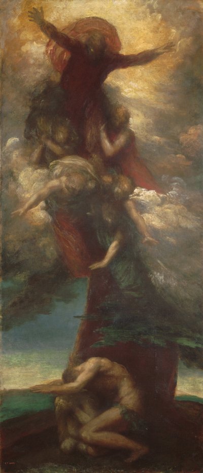 アダムとイブの非難、1873-98年 作： George Frederick Watts