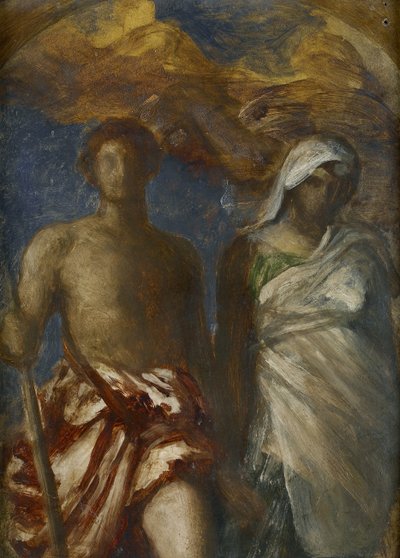 時間と死、c。 1868年（ダンボールに油彩） 作： George Frederick Watts