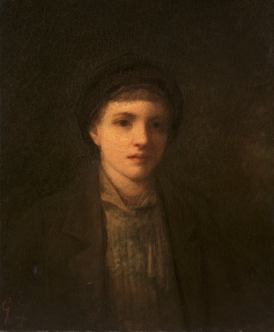 少年の頭（油彩・キャンバス） 作： George Fuller