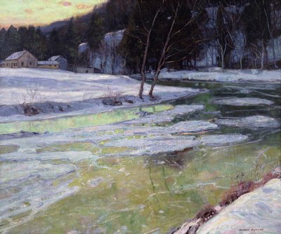 静寂と夕闇（油彩・キャンバス） 作： George Gardner Symons