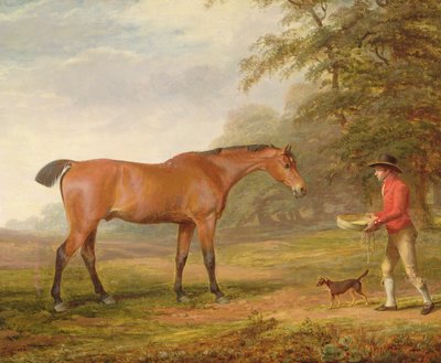 馬小屋が食物とホルターを持った馬に近づいた1789 作： George Garrard