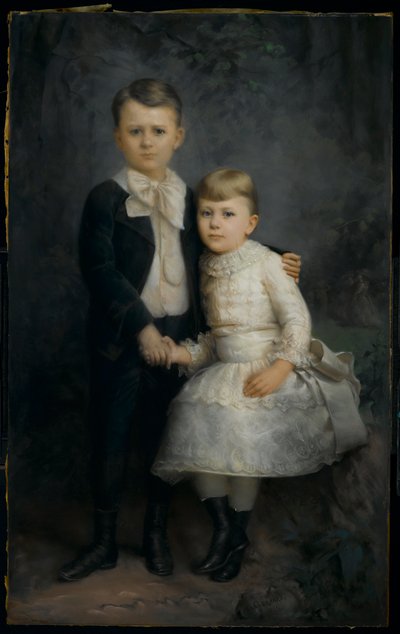 2人の子供の肖像、1891年 作： George Gerhard