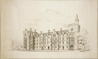 ニュー・カレッジ・オックスフォード新しい建物の提案 作： George Gilbert Scott