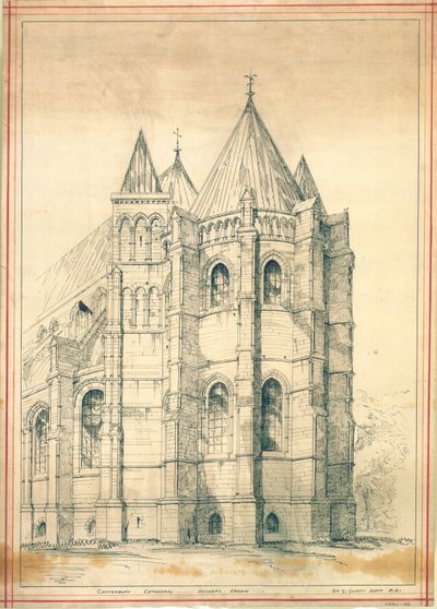 スケッチ、1860年頃（紙 作： George Gilbert Scott