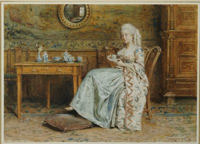 アフタヌーンティー、1876 作： George Goodwin Kilburne