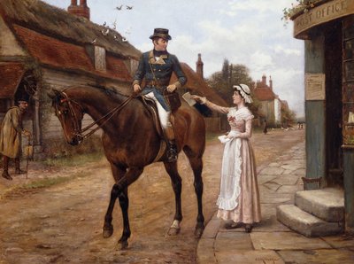 ポストを集め、 作： George Goodwin Kilburne