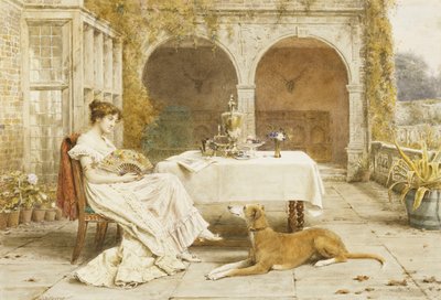 ティータイムの忠実な友達、 作： George Goodwin Kilburne