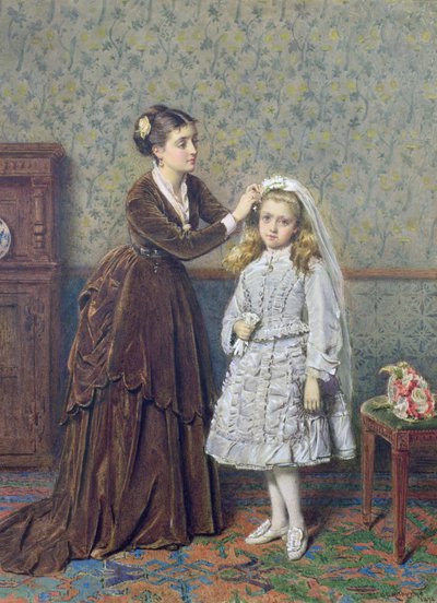 彼女の最初の聖体拝領 作： George Goodwin Kilburne