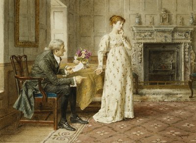 いくつかの父方のアドバイス、 作： George Goodwin Kilburne