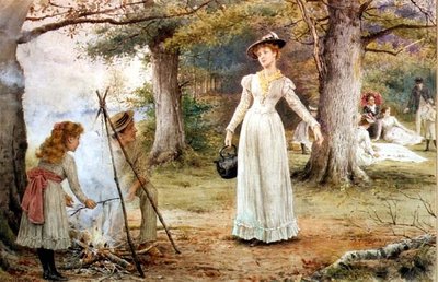 火をたたく（トイレ） 作： George Goodwin Kilburne