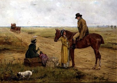 ステージコーチを待つ 作： George Goodwin Kilburne