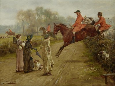 狩りを見て、1895 作： George Goodwin Kilburne