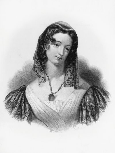 ジョージ・ゴードン・バイロン（1788-1824）の物語詩『チャイルド・ハロルドの巡礼』の挿絵、イネス、エングレーヴィング。 作： George Gordon Byron