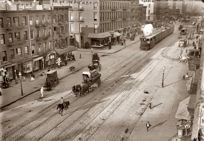 ベイン、ジョージ・グランサム（1865-1944）による11番街とニューヨーク・セントラル鉄道。 アルブミン写真、c。 1911年 個人蔵 作： George Grantham   Bain News Service Bain
