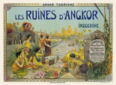 インドシナのアンコール寺院を宣伝するフランスのポスター 作： George Groslier