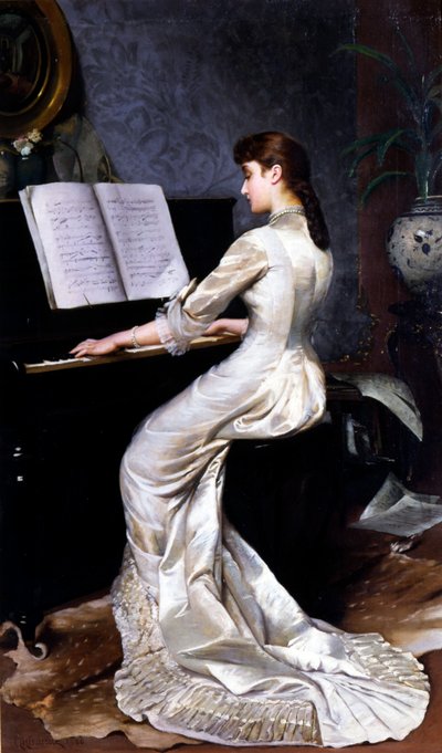 言葉のない歌、ピアノ奏者、1880 作： George Hamilton Barrable