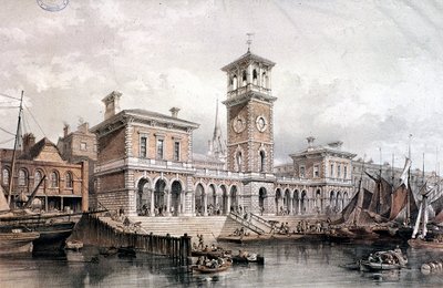 ビリングスゲート ワーフ アンド マーケット、ロンドン、1851 年 作： George Hawkins
