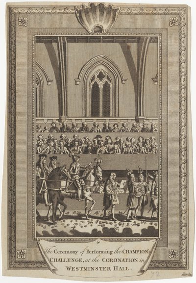 A Cerimônia de Realização do Desafio do Campeão na Coroação no Westminster Hall 作： George Hawkins