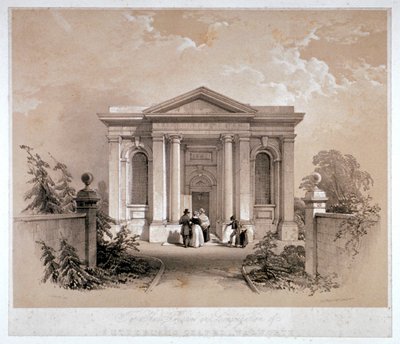サザーランド礼拝堂の眺め、ウォルワース、サザーク、ロンドン、c1842 作： George Hawkins