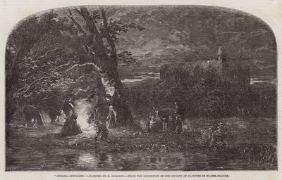 水色の画家協会展からのジプシー、トワイライト 作： George Haydock Dodgson