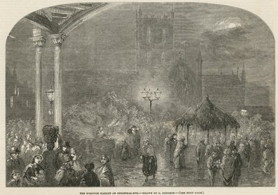クリスマスイブにロンドンの自治区市場 作： George Haydock Dodgson