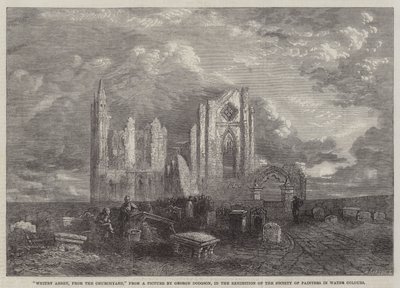 チャーチヤード出身のウィットビー修道院、水彩画家協会展 作： George Haydock Dodgson