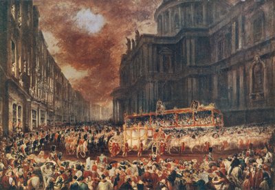 1837年にビクトリア女王がロンドン市を初めて訪れた 作： George Hayter