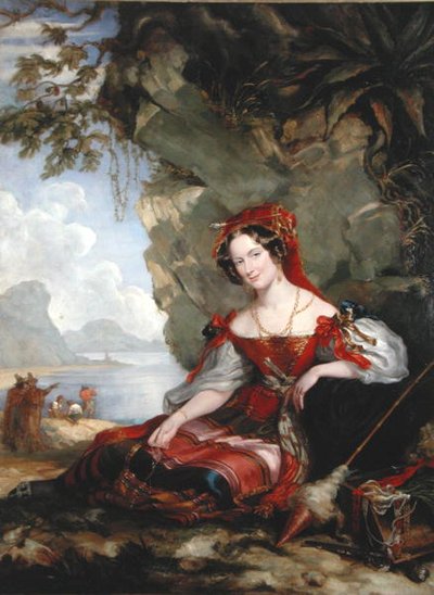 モンタギュー夫人のジプシー姿（油彩・キャンバス） 作： George Hayter
