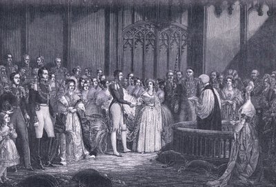 ビクトリア女王の結婚AD 1840 作： George Hayter