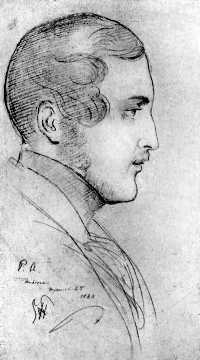 1901年、ビクトリア女王の夫であり配偶者であるアルバート王子。 作： George Hayter