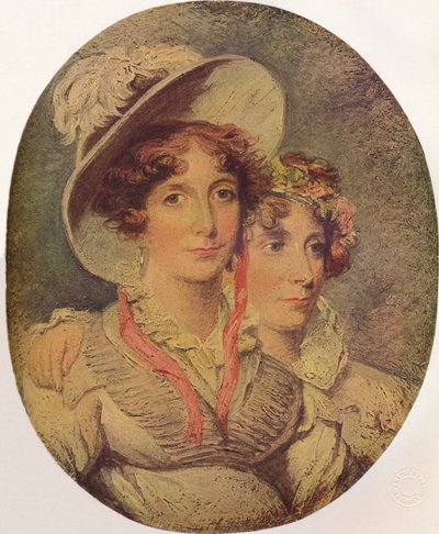 ブランズウィックのアメリア姫とその娘シャーロット王女、1919年 作： George Hayter