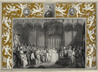 1840年2月10日、セントジェームズ宮殿でのビクトリア女王とアルバート王子のザクセン＝コーブルクとゴータの結婚 作： George Hayter