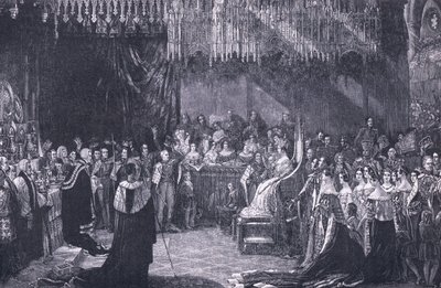 ビクトリア女王AD 1838の戴冠式 作： George Hayter