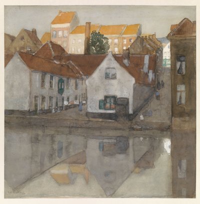 ゲントの裏通り 作： George Hendrik Breitner (signed by artist)
